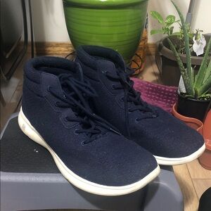 FLX ENVISION MENS NAVY WOOL BLENED HIGH TOP SNEAKERS Size 12